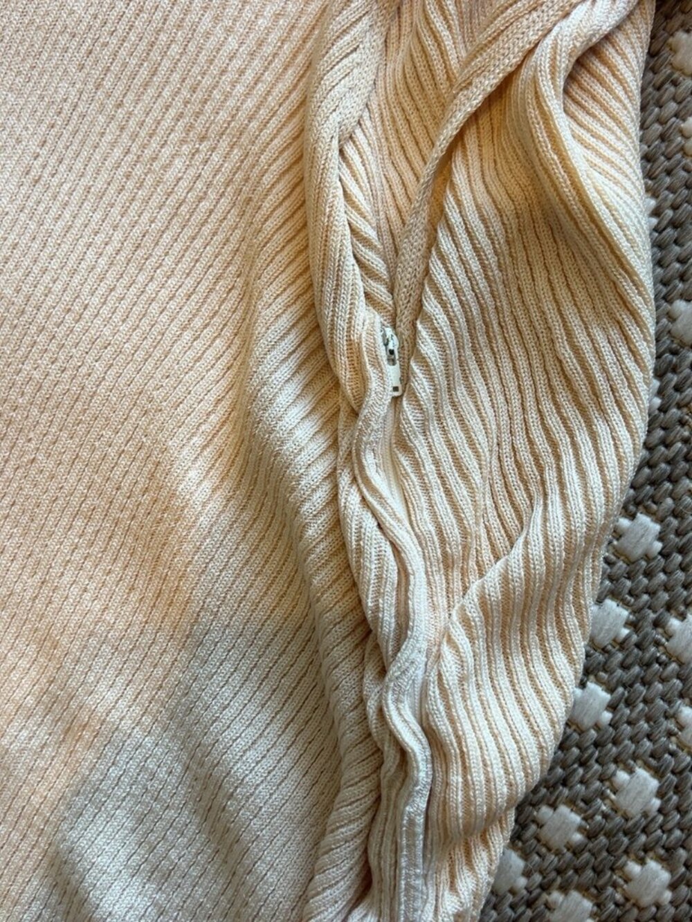 Vintage PRADA Archive Ruched Side Zip Knit Utility Dress IT 46 - Picture 5 of 15